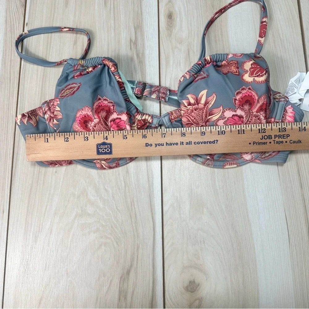 NWT Cupshe Bikini‎ Floral High Waisted Underwire Size Large